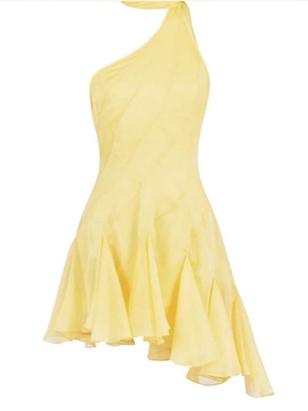 Stolen Stores Ms. Godet Asymmetric Yellow Mini
Dress